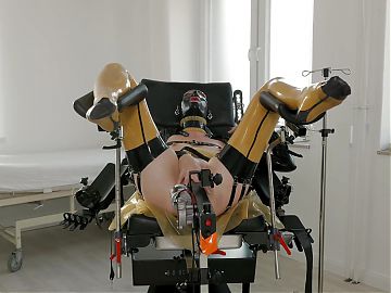 Solo Fuck Machine Treatment on the Gyno Chair