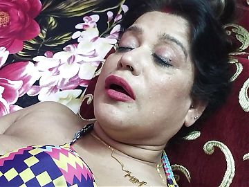  Big tits stepmom got the hardcore body massage and sex from his stepson